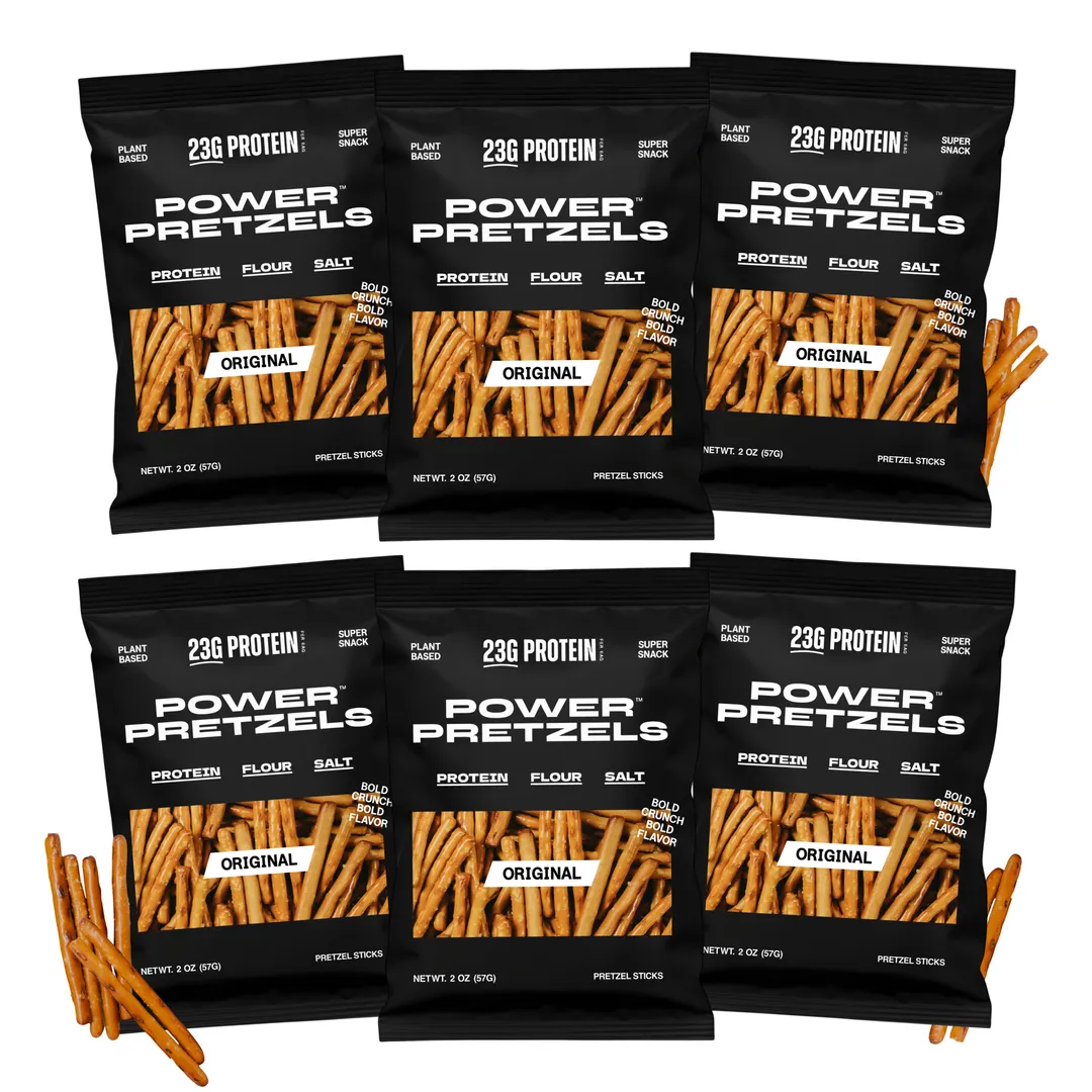 Original Salted Protein Pretzels, 23g Protein Per Bag (6 Ct. Salt) 