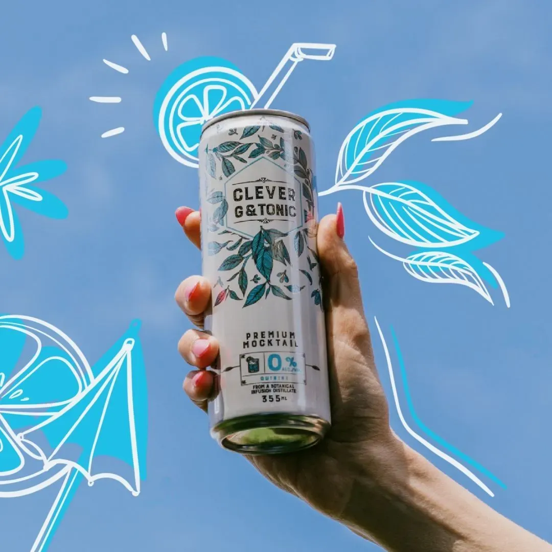 Clever G and Tonic - Non-Alcoholic Craft Mocktail - 12oz Cans (24pk)