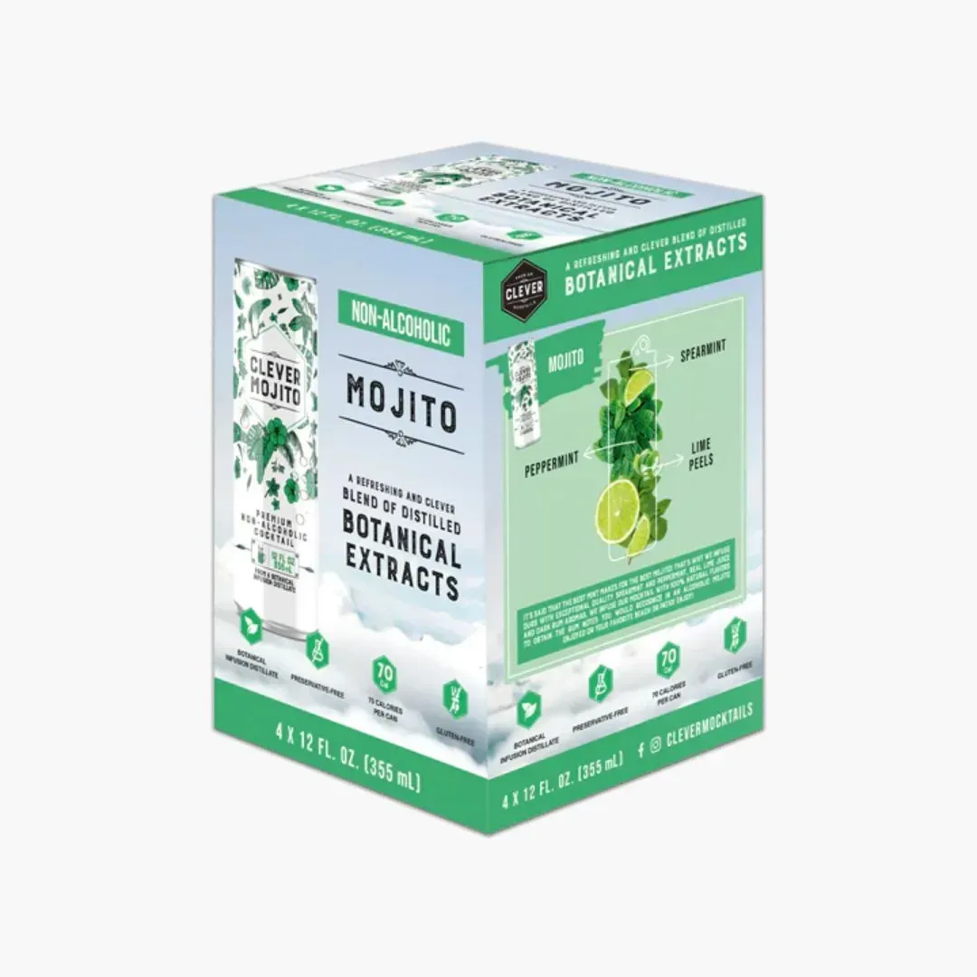 Clever Mojito  - Non-Alcoholic Craft Mocktail - 12oz Cans (24pk)