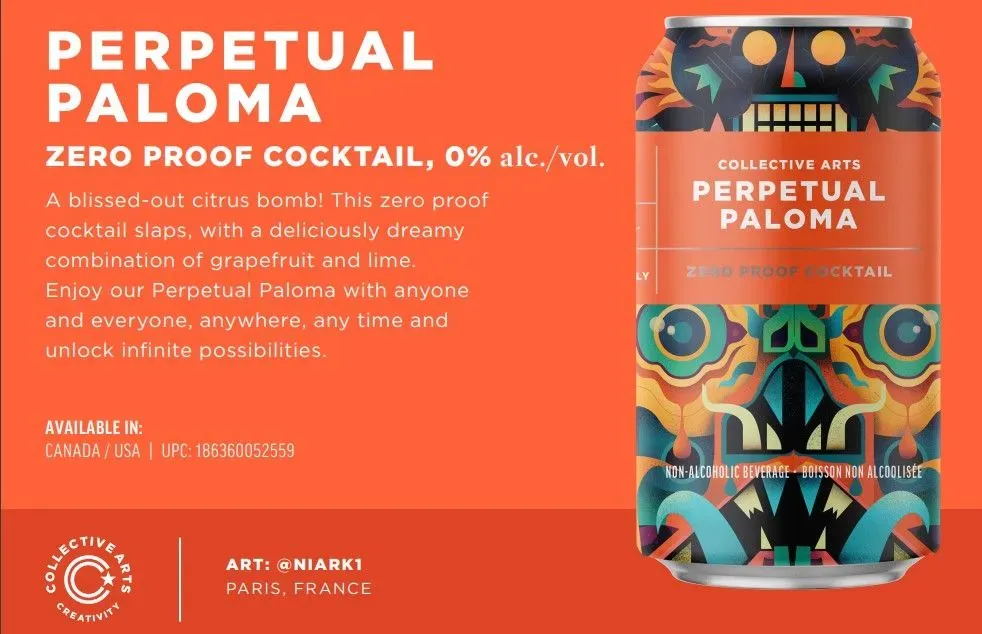 Collective Arts Surreal - Non-Alcoholic Perpetual Paloma Cocktail - 12oz (24pk)