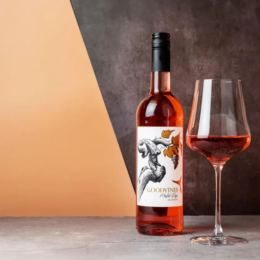GoodVines Non-Alcoholic Merlot Rosé - 750ml/25.4oz (case of 12)