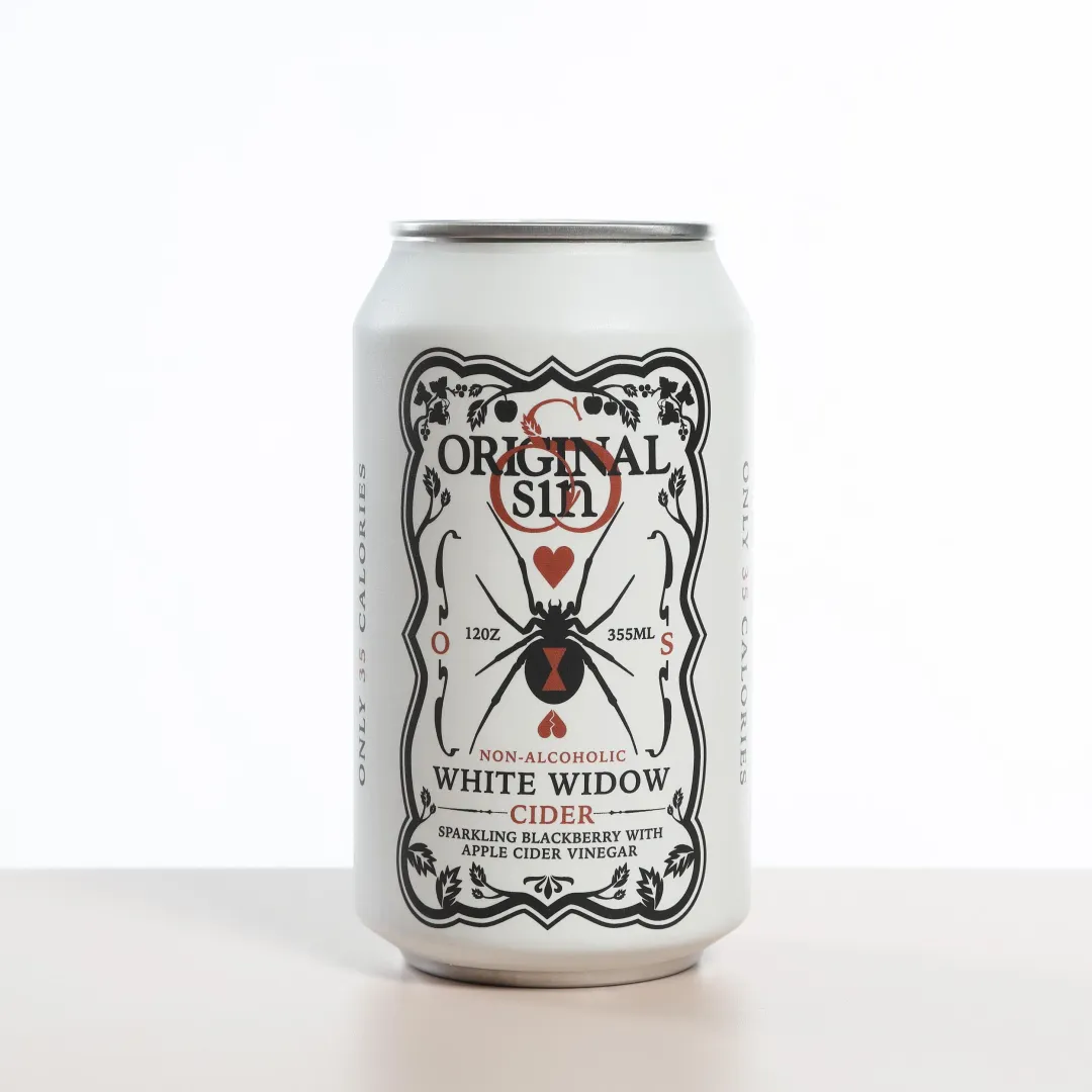 Original Sin White Widow Non-Alcoholic cider 12oz can (24ct case)
