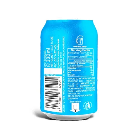 WOLTERS 0.0 - Alcohol-Free Pils from Germany – 24 x 11.2oz