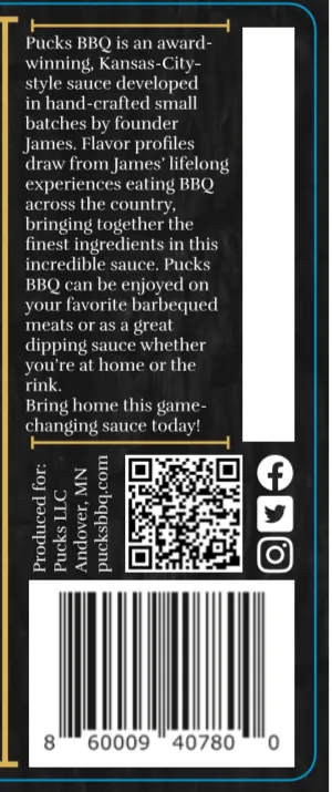 Puck's Regulation - Sweet & Smokey BBQ Sauce 12 oz.