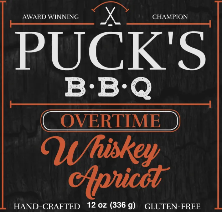 Puck's BBQ Overtime - Whiskey Apricot 12 oz.
