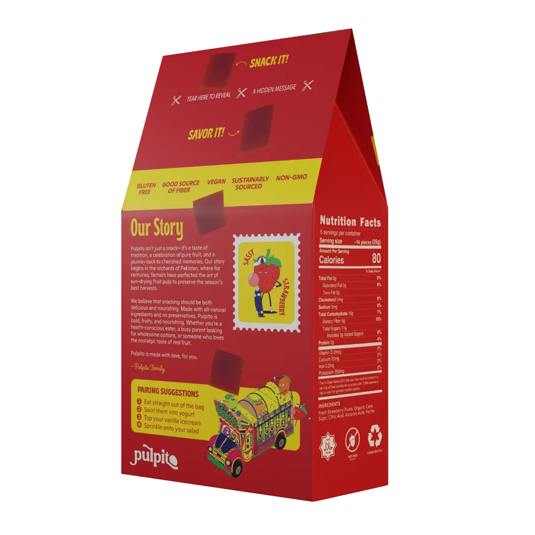 Sassy Strawberry  - Natural Fruit Snacks - Dried Fruit Bites