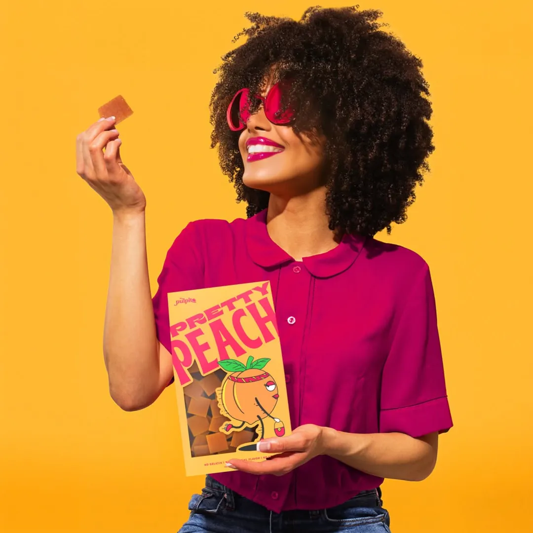 Pretty Peach  - Natural Fruit Snacks - Dried Fruit Bites 