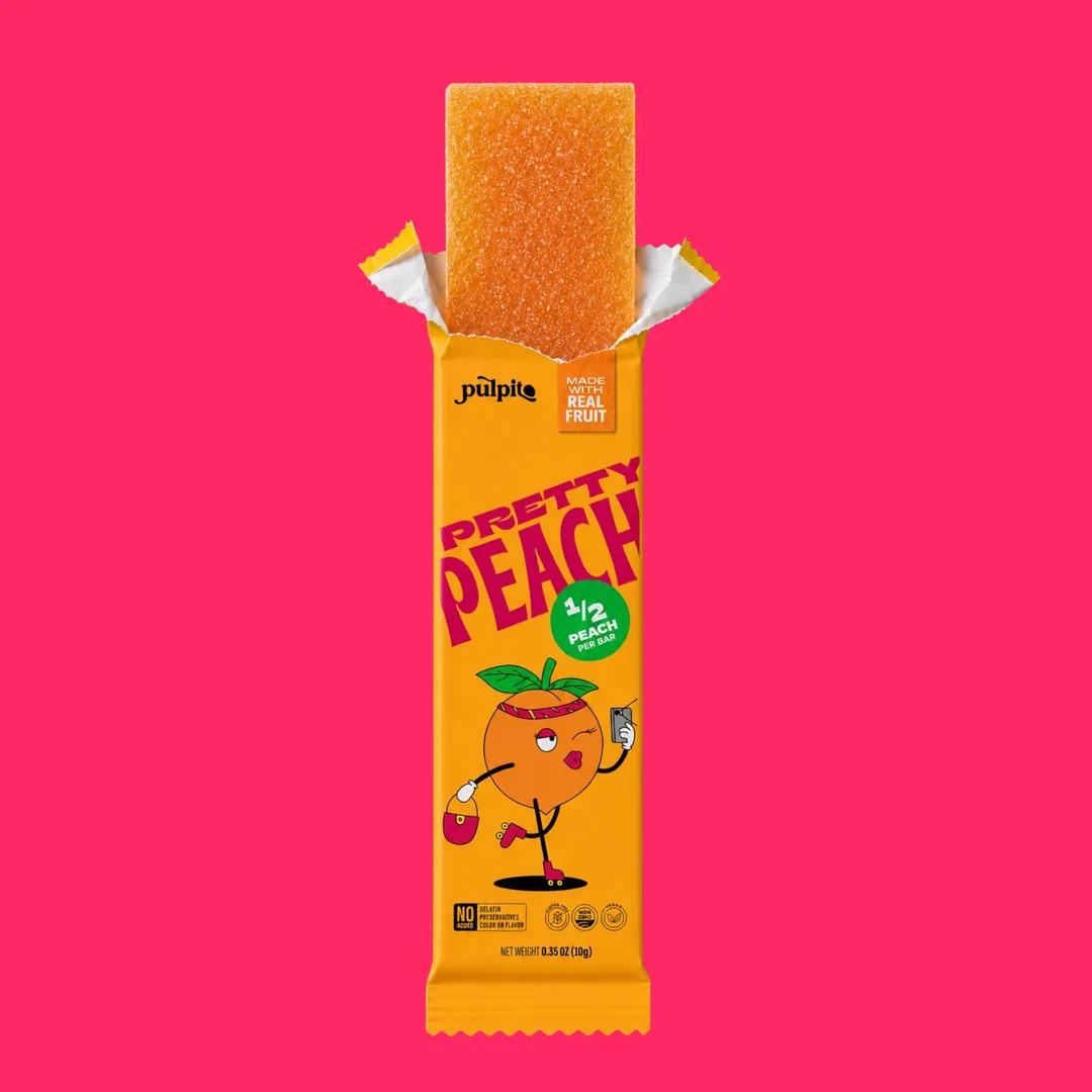 Pretty Peach  - Natural Fruit Snacks - Dried Fruit Bars 