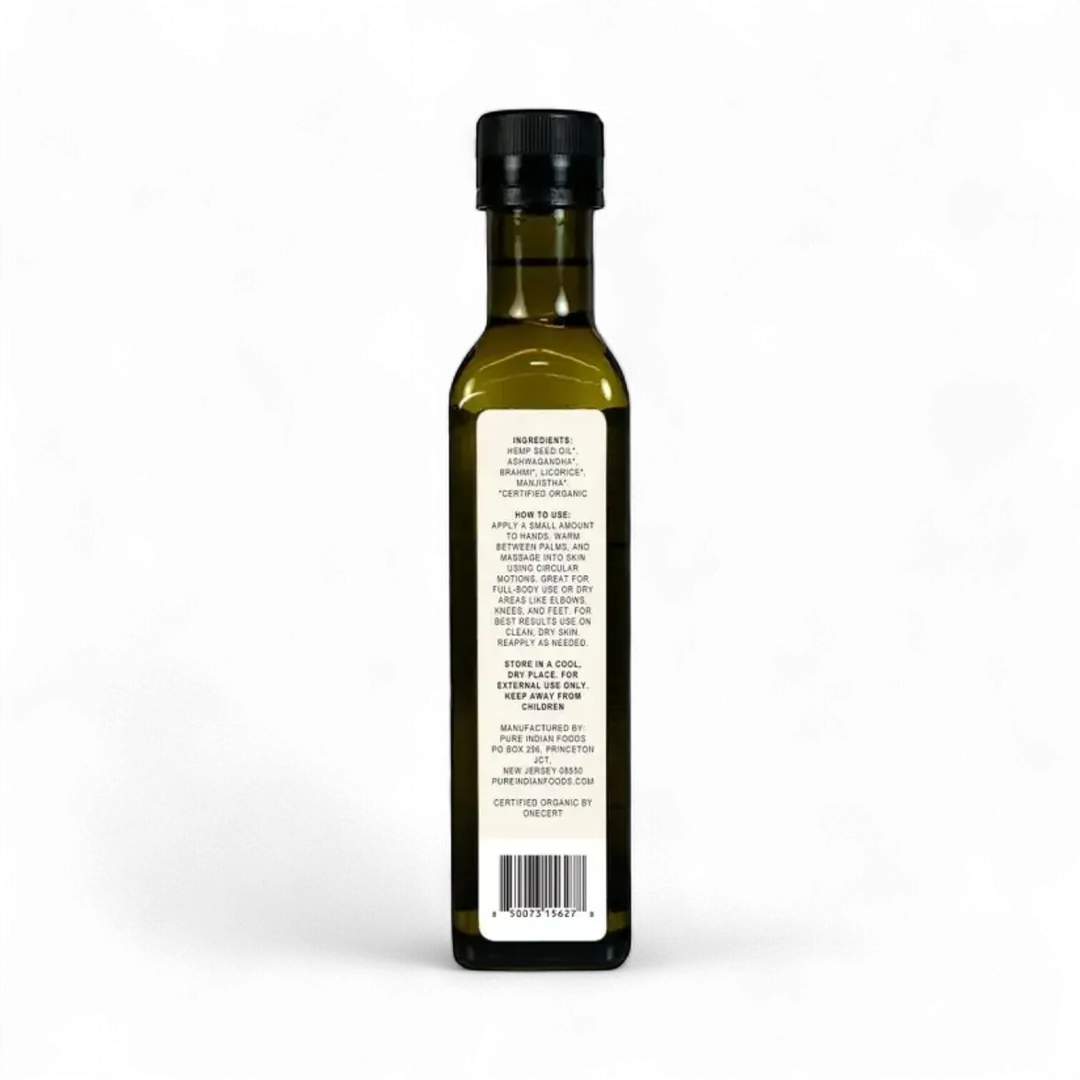 GHEEK™ Ayurvedic Hemp Massage Oil, Certified Organic - 250 mL