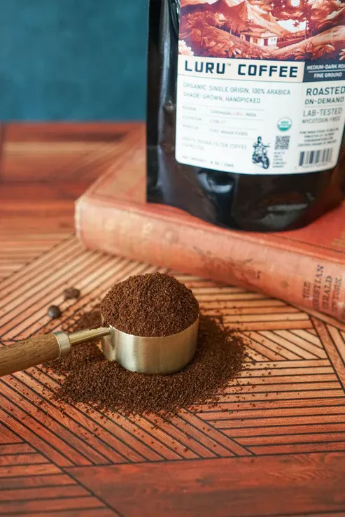 LURU Coffee, Organic - 8 oz - Medium Roast, Medium Ground