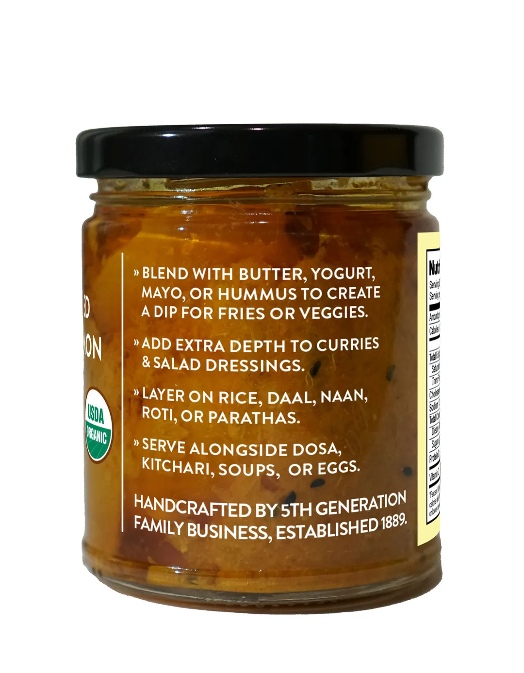 Fermented Sweet Lemon Pickle, Certified Organic - 10.5 oz