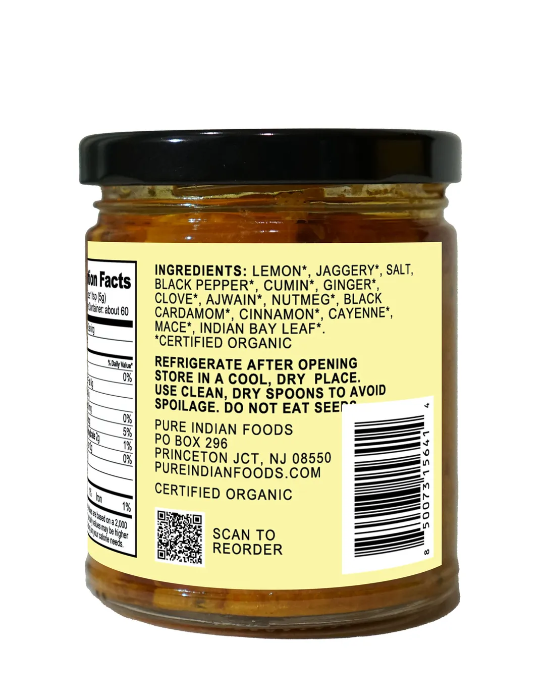 Fermented Sweet Lemon Pickle, Certified Organic - 10.5 oz