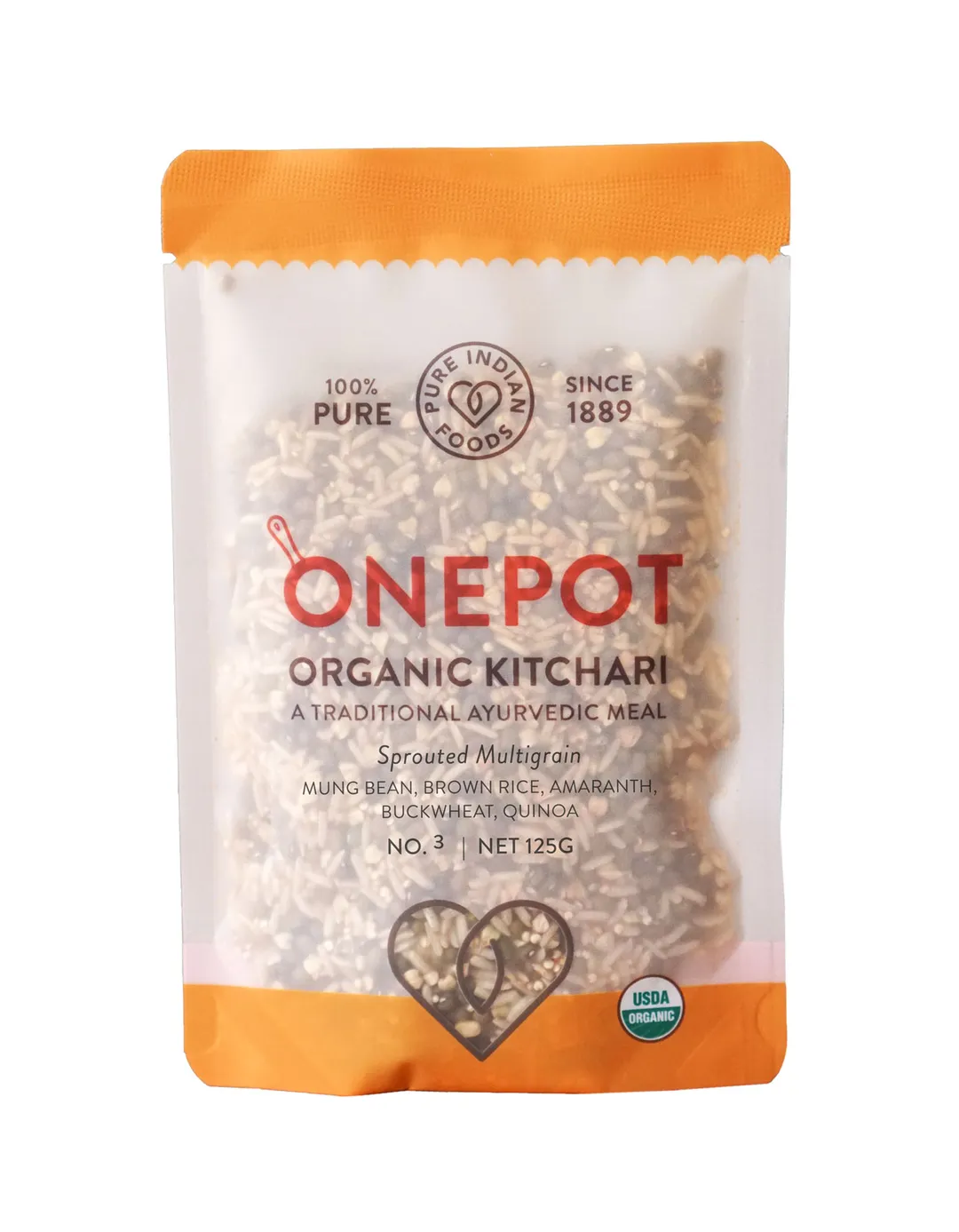 OnePot Kitchari Single Pack Ready-to-Cook Meal, Organic - No.3 - Sprouted Multigrain