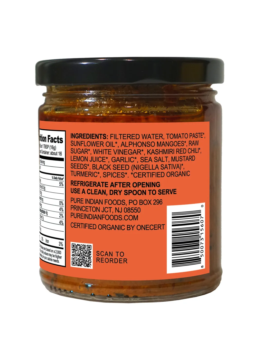 Tomato Chutney, Certified Organic - 8.8 oz