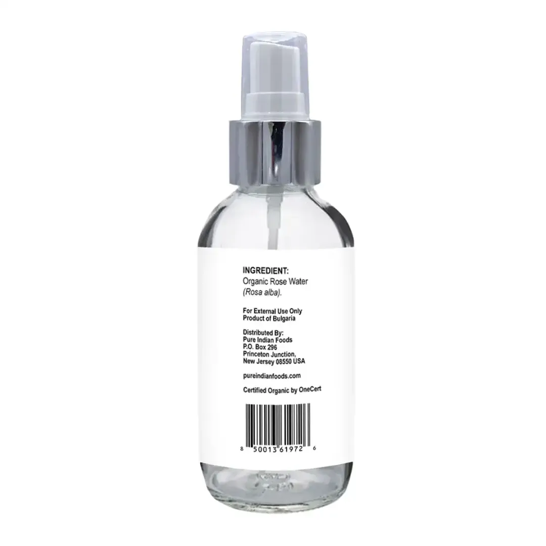 Rose Water 2.3 Fl oz, Certified Organic