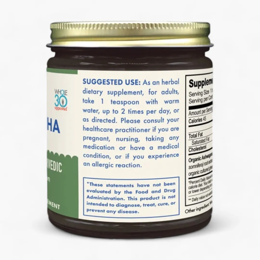 Ashwagandha Ghee, Grassfed and Certified Organic