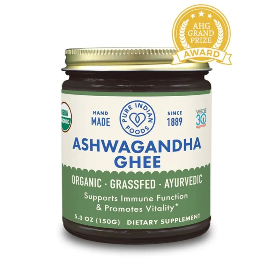 Ashwagandha Ghee, Grassfed and Certified Organic