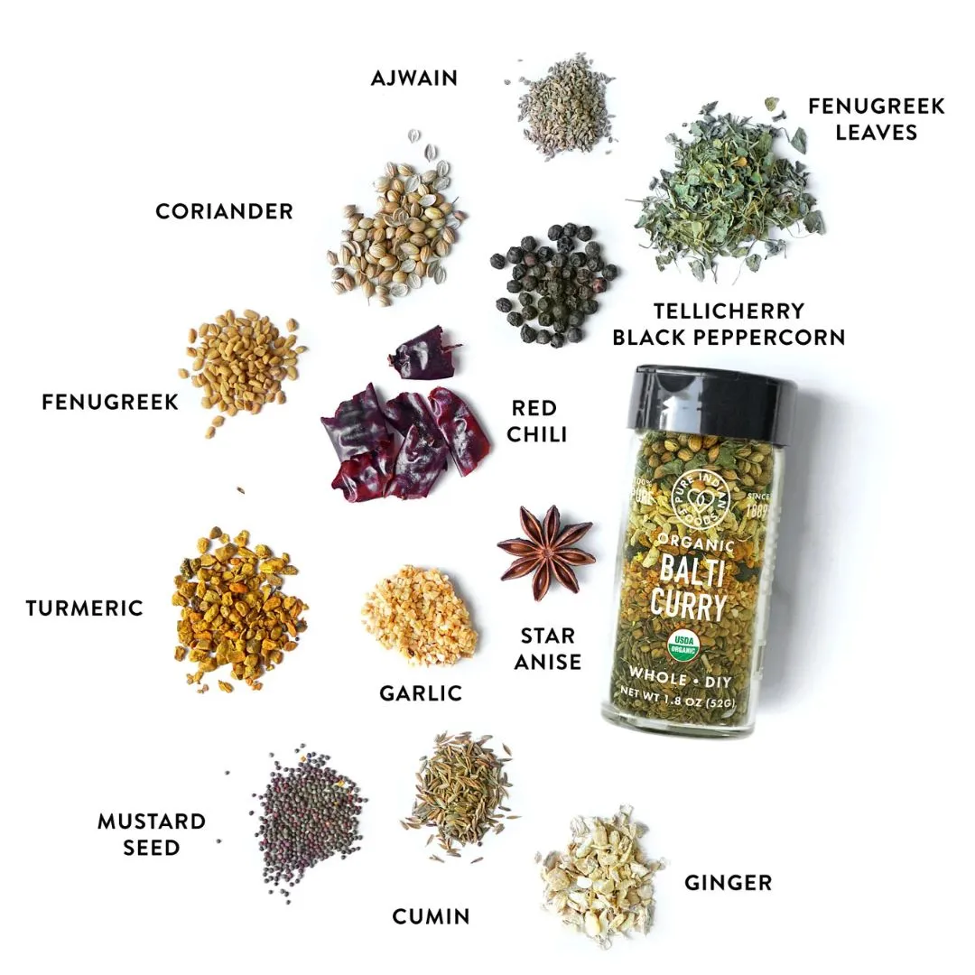 Balti Curry Diy - Whole Spices, Certified Organic