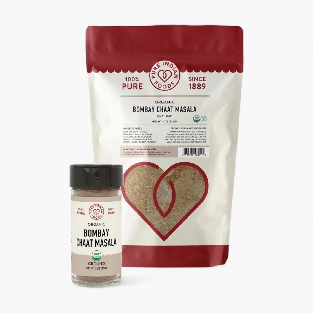 Bombay Chaat Masala Ground, Certified Organic (3oz Spice Bottle)