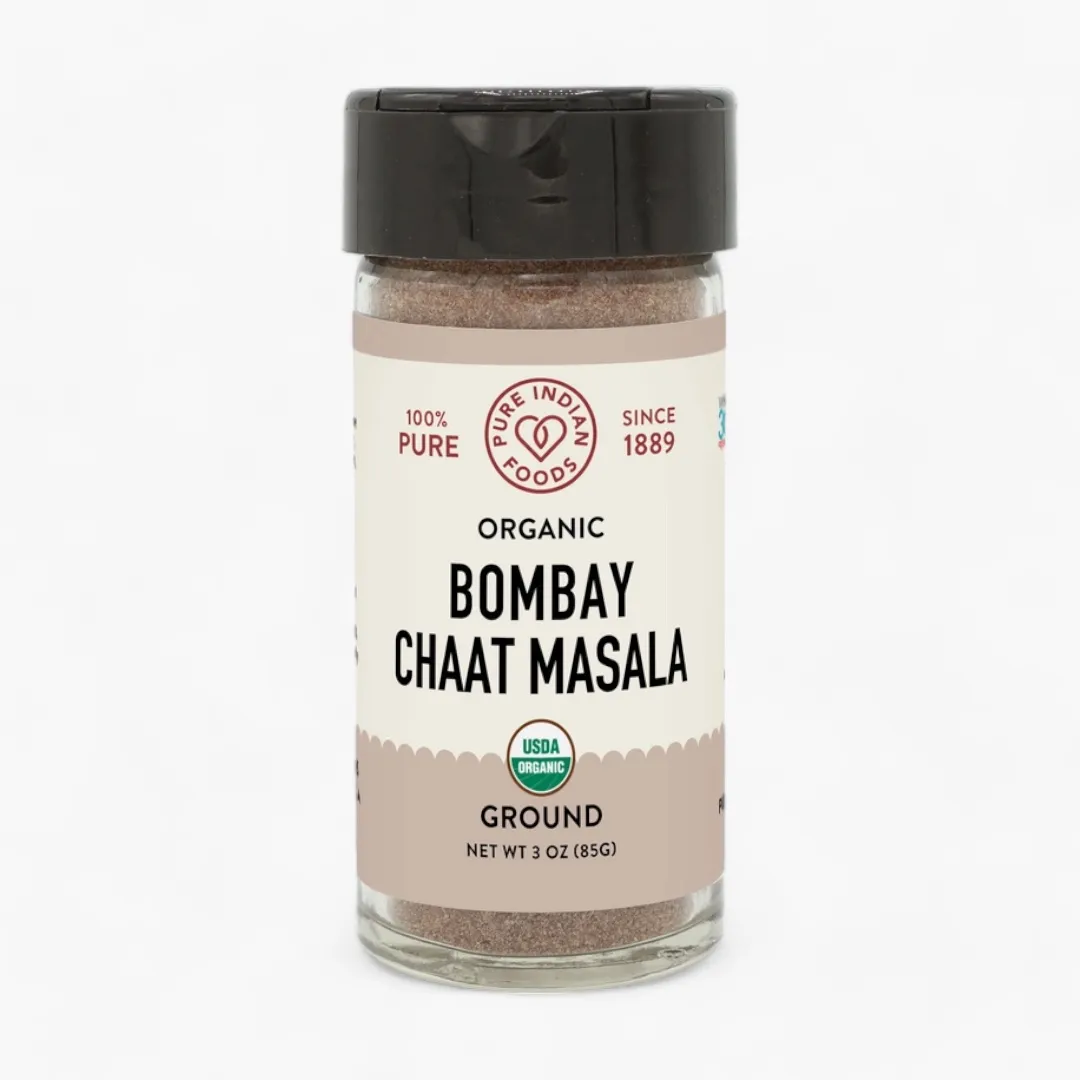 Bombay Chaat Masala Ground, Certified Organic - 8 oz (1/2 lb) Resealable Bag