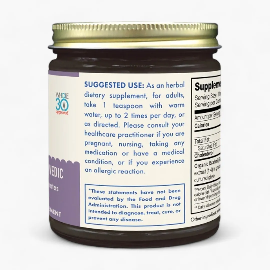Brahmi Ghee, Grassfed and Certified Organic