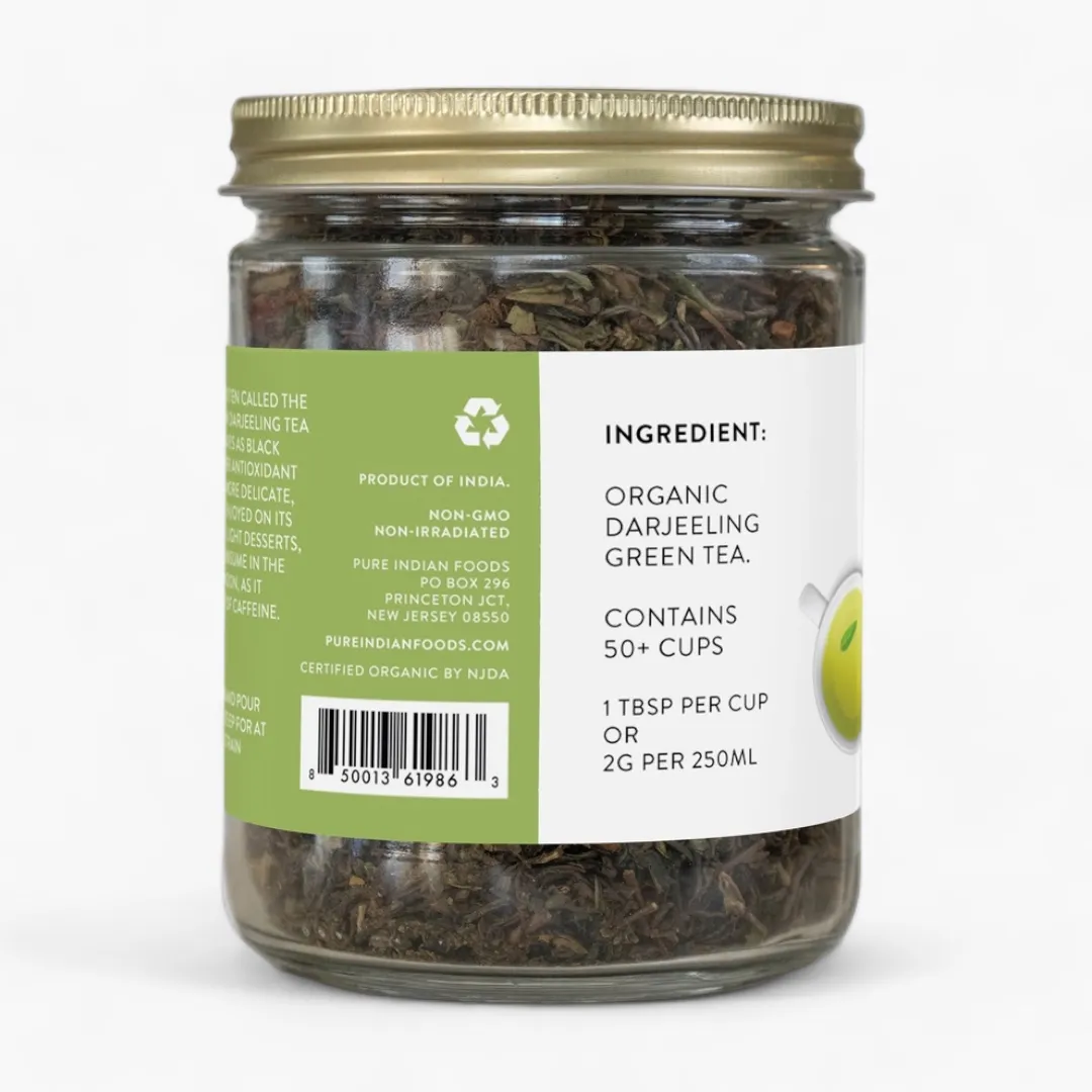 Darjeeling Green Tea, Certified Organic - 4 oz