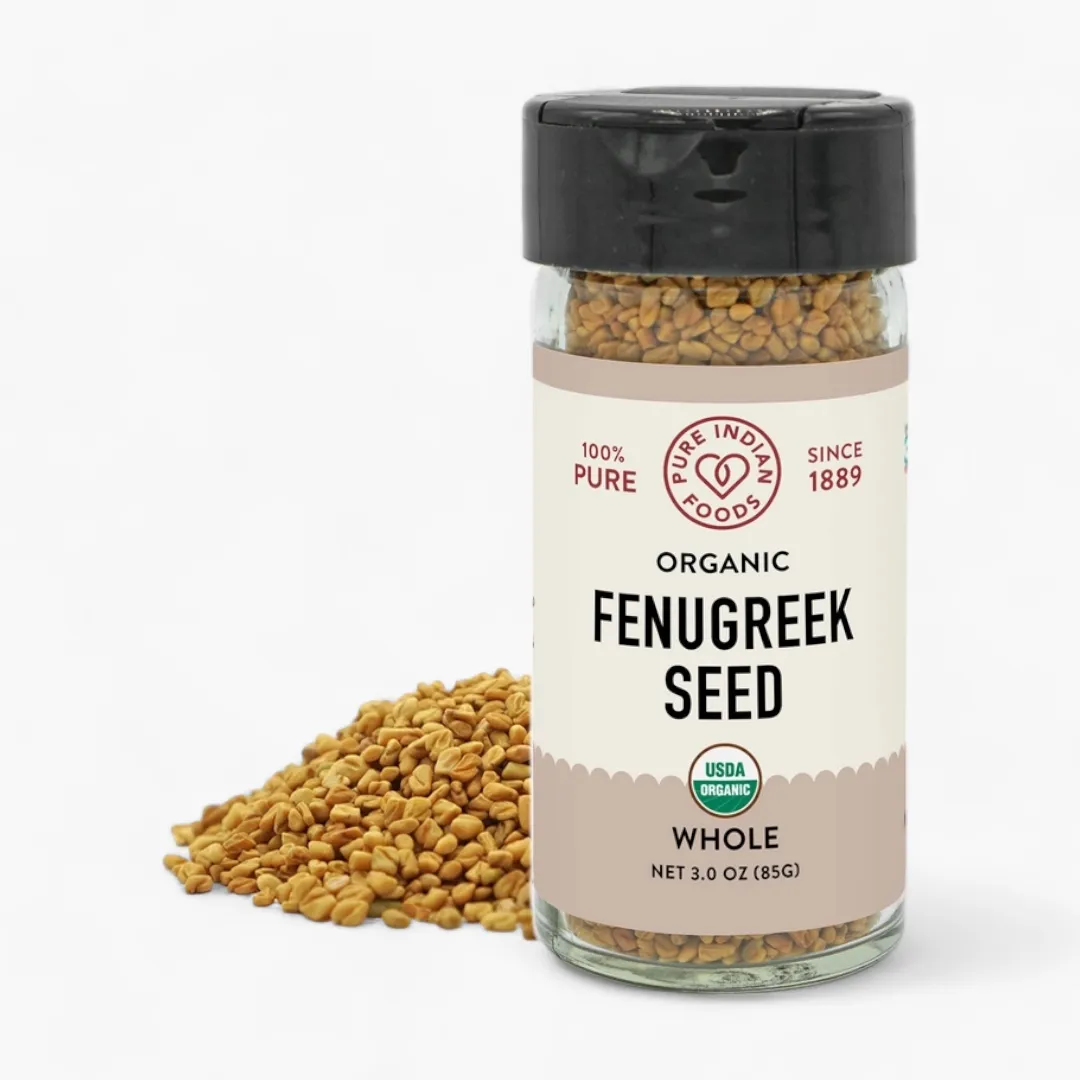 Fenugreek Seed, Certified Organic (Ground - 2.5 oz Glass Bottle)