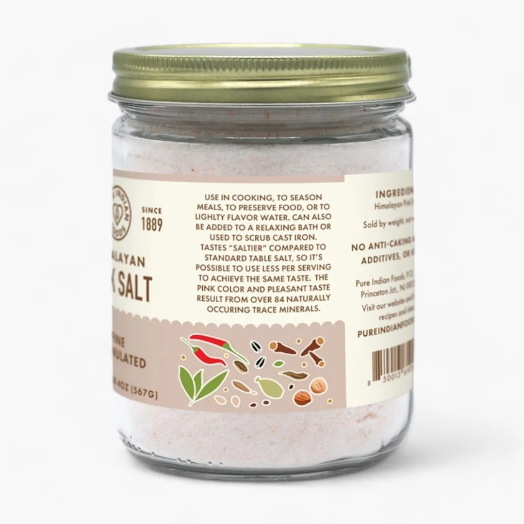 Himalayan Pink Culinary Crystal Salt - Fine Granulated 20 oz