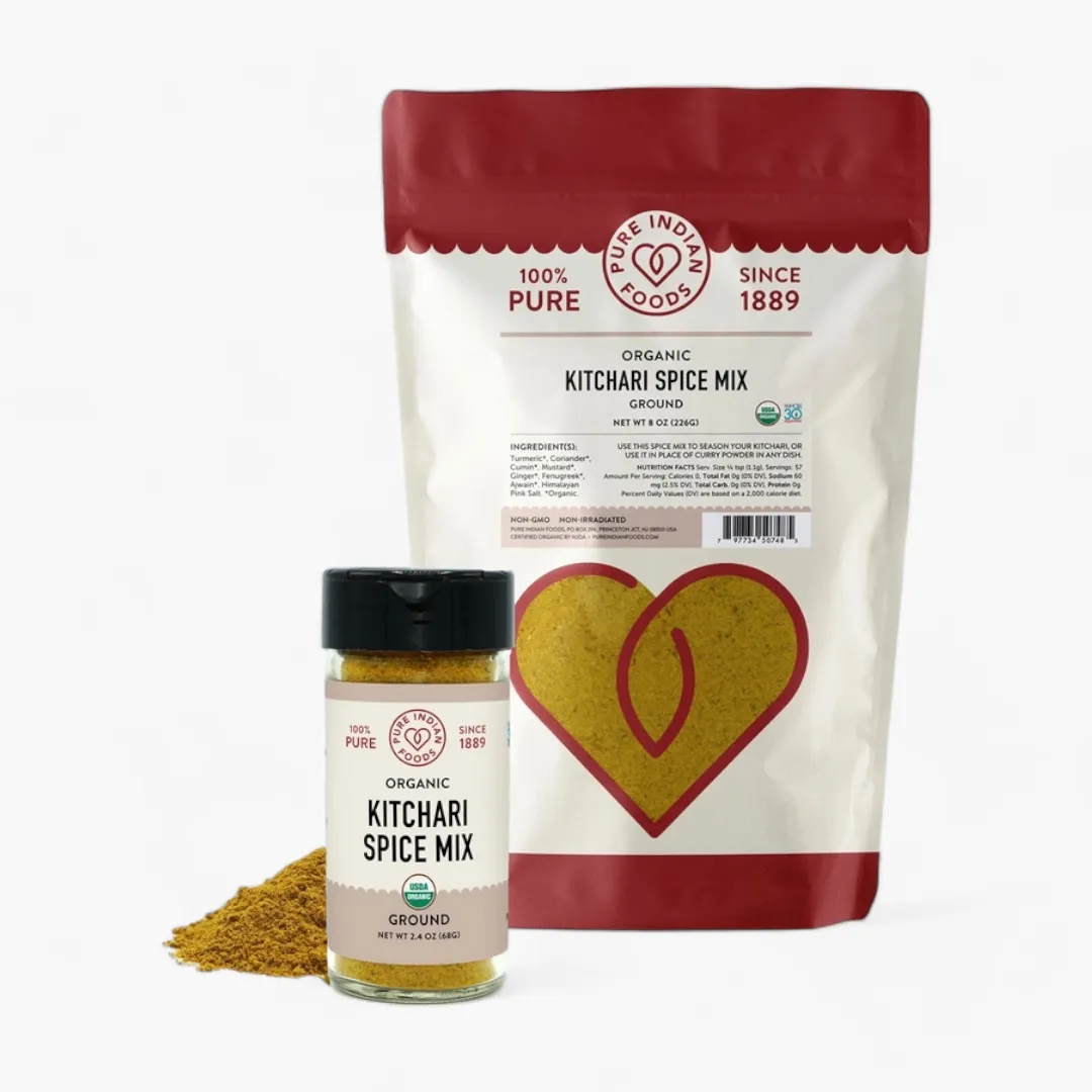 Kitchari Spice Mix, Certified Organic - 8 oz (1/2 lb) Resealable Bag