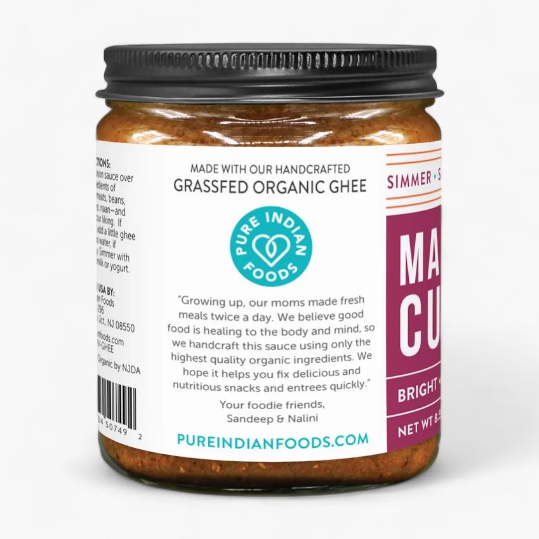 Madras Curry Simmer Sauce, Organic