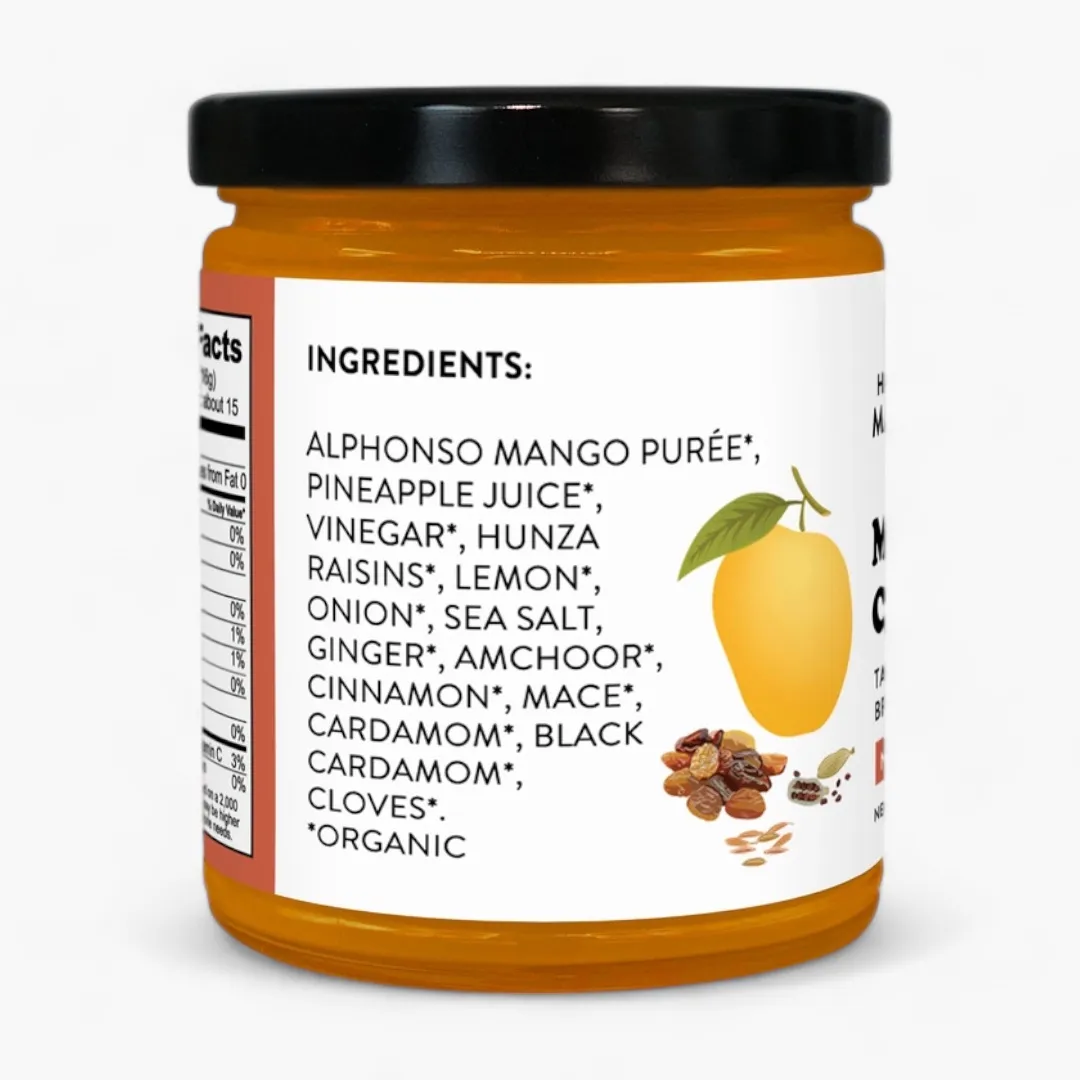 Mango Raisin Chutney, Certified Organic - 8.5 oz