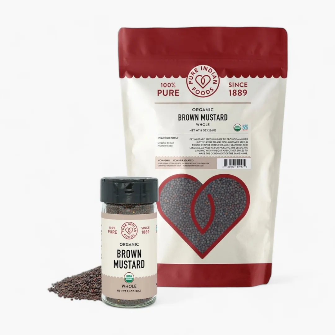 Mustard Seed Brown, Certified Organic - 3.1 oz Glass Bottle