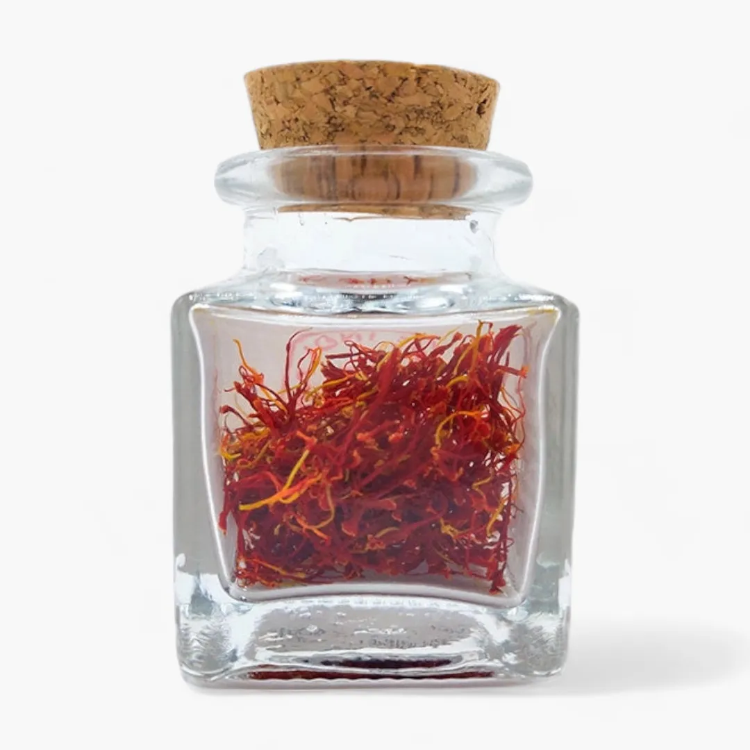 Spanish Saffron 1g Glass Bottle, Certified Organic