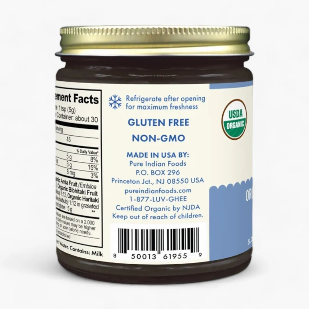 Triphala Ghee, Grassfed and Certified Organic