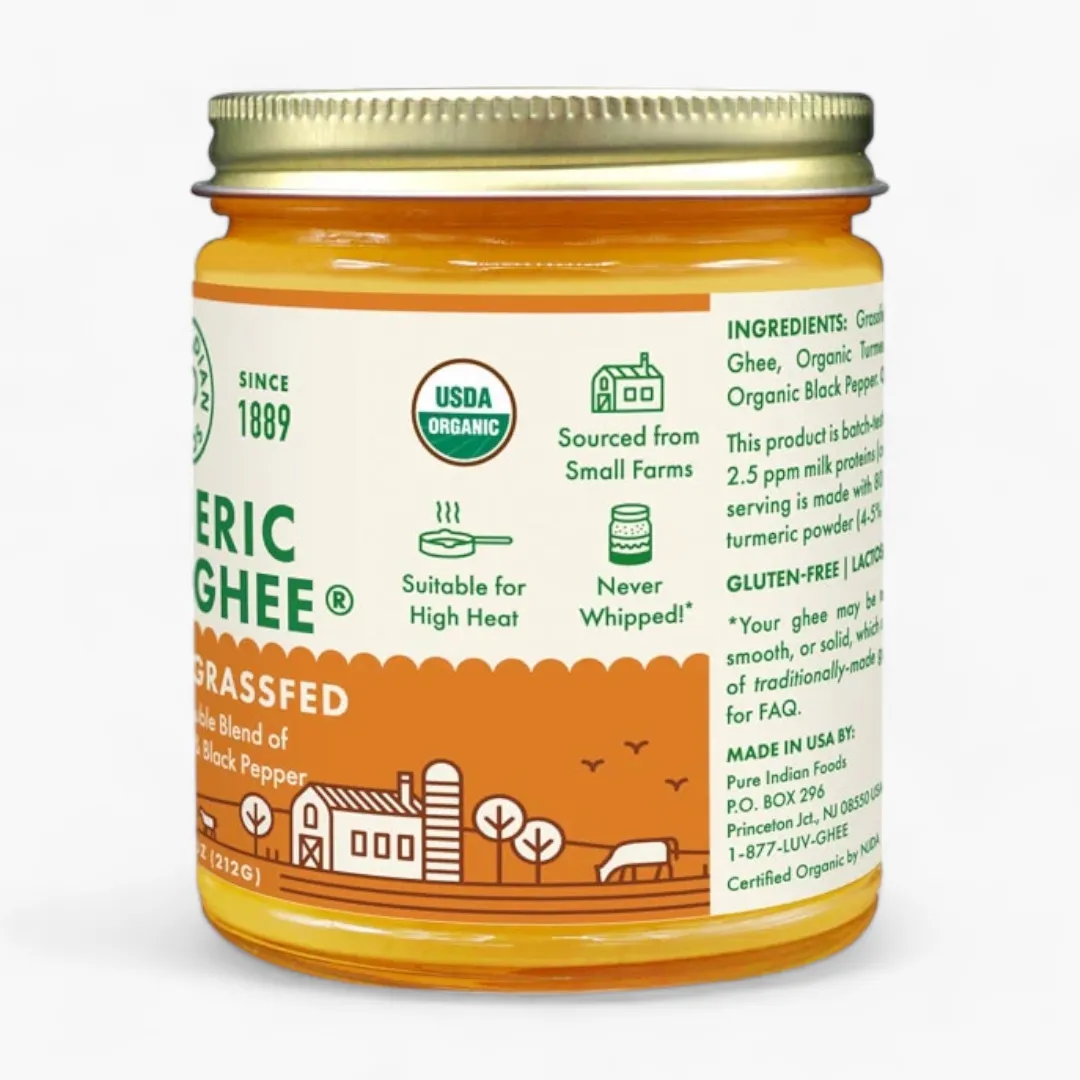 Turmeric Superghee, Grassfed and Certified Organic