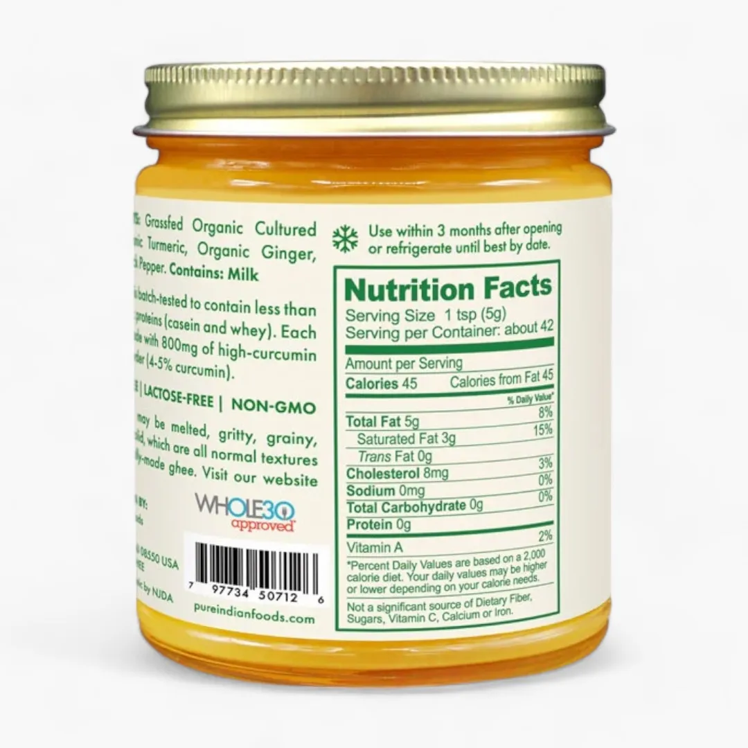 Turmeric Superghee, Grassfed and Certified Organic