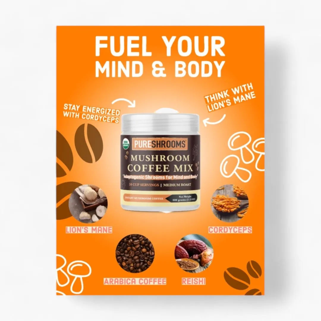 Adaptogenic Mind & Body Mushroom Coffee | 100g | 50 Servings