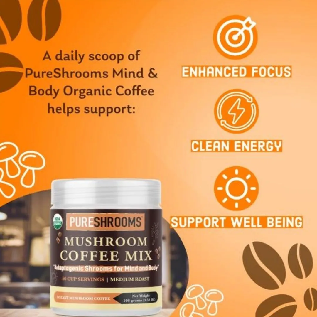 Adaptogenic Mind & Body Mushroom Coffee | 100g | 50 Servings