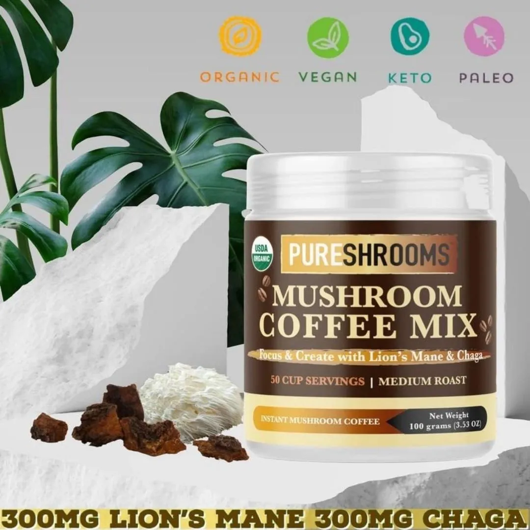 Focus & Create Mushroom Coffee | 100grams | 50 Servings