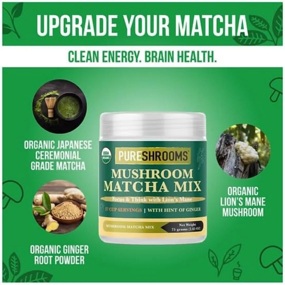 Mushroom Matcha Green Tea Mix