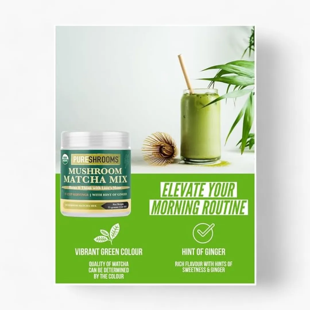 Mushroom Matcha Green Tea Mix