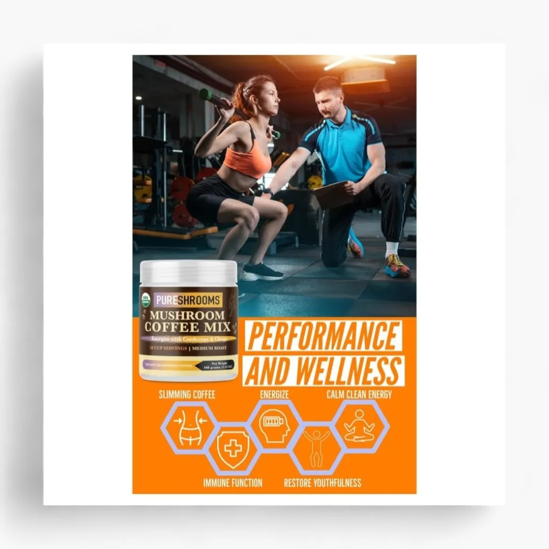 Pureshrooms Energize Mushroom Coffee with Cordyceps & Chaga