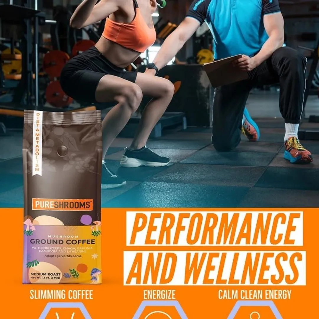 Pureshrooms Energize Mushroom Ground Coffee