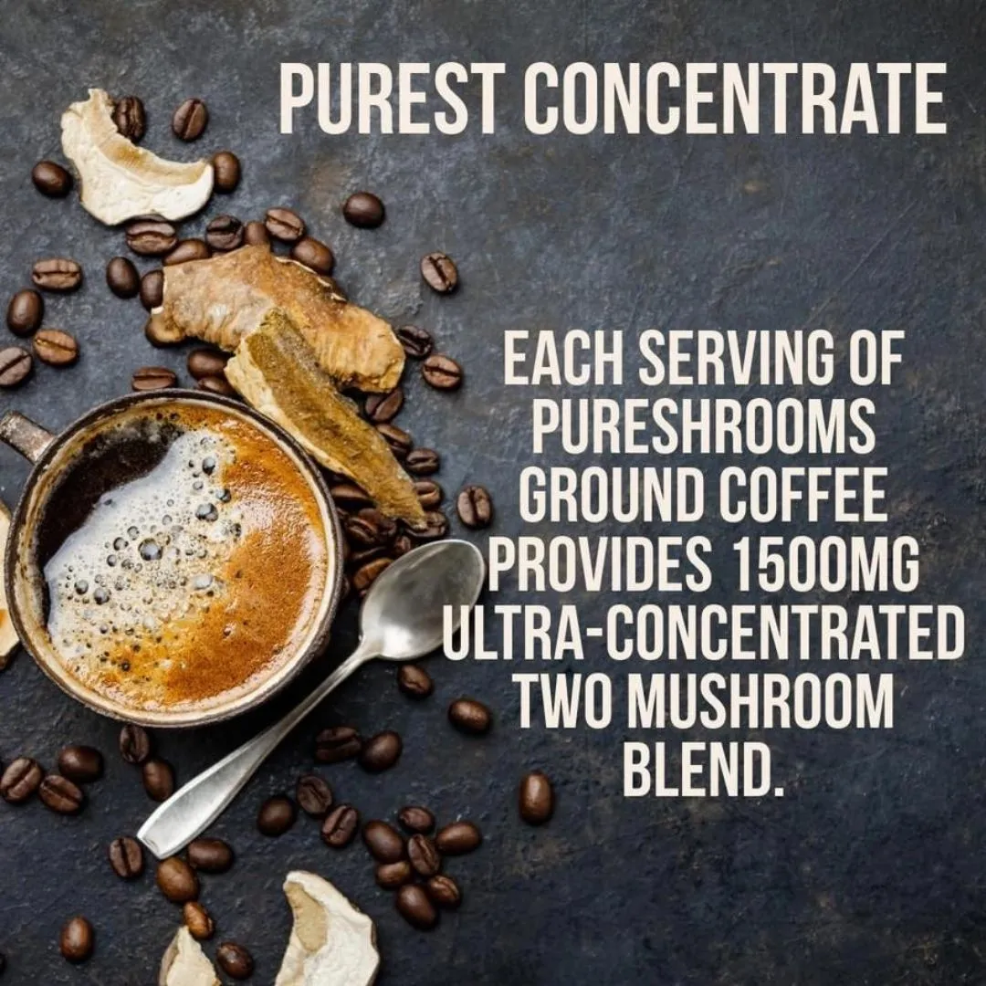Pureshrooms Focus & Create Mushroom Ground Coffee