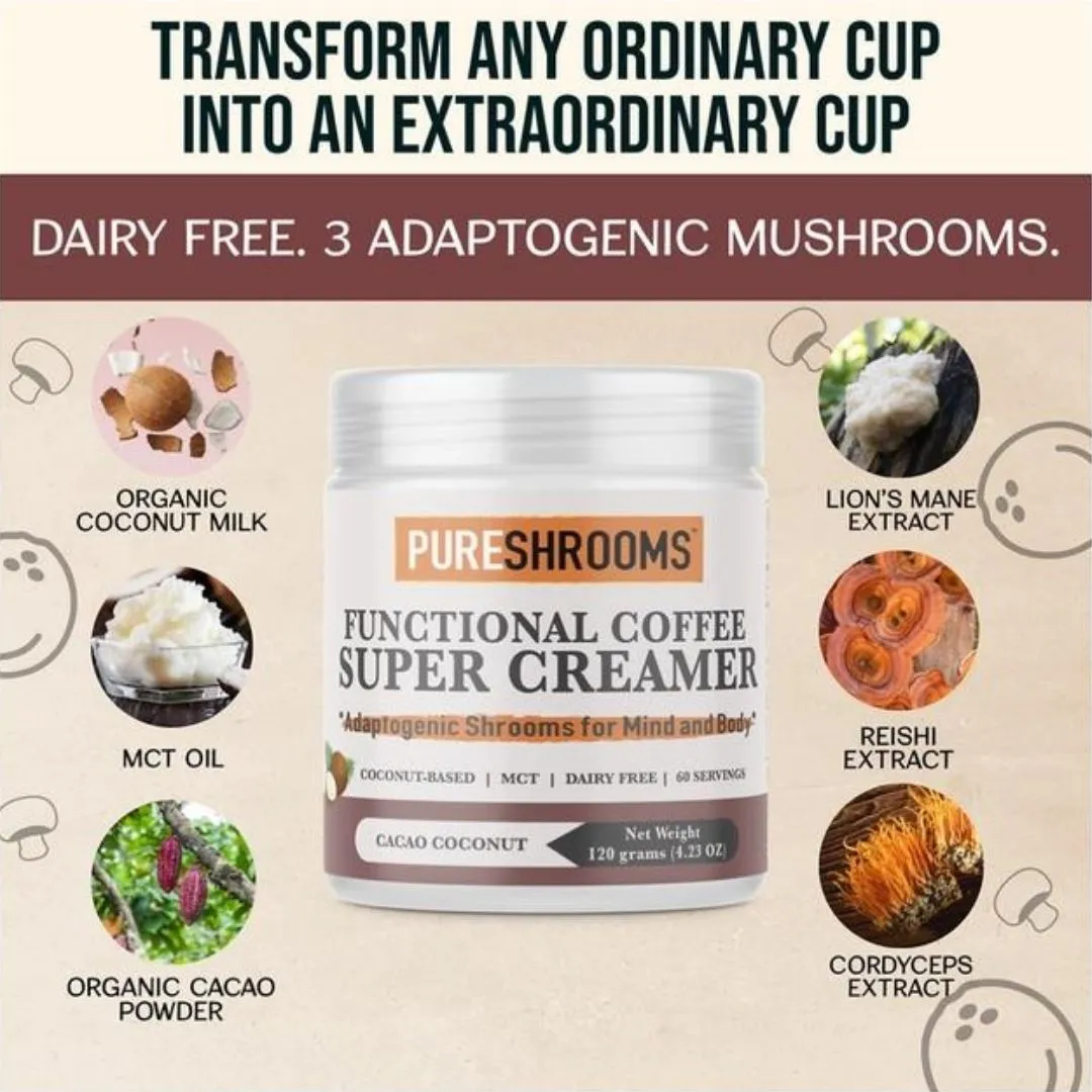Pureshrooms Functional Super Coffee Creamer (Cacao)