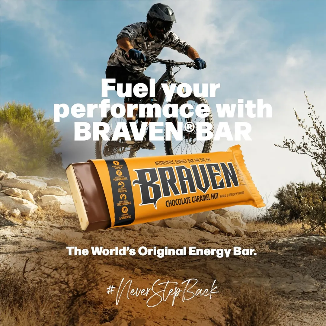 BRAVEN Energy Bar Chocolate Caramel Nut 20-pack