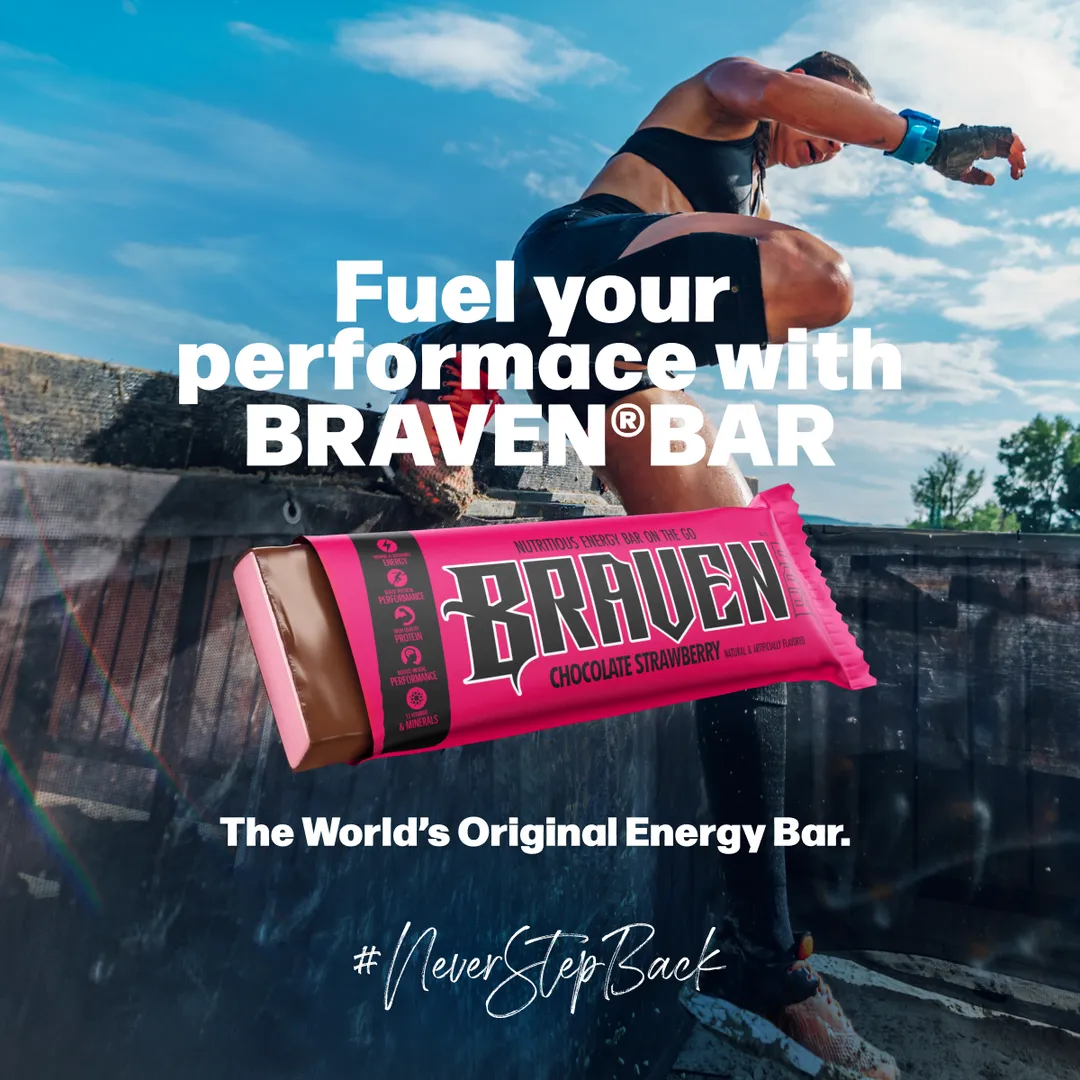 BRAVEN Energy Bar Chocolate Strawberry 20-pack