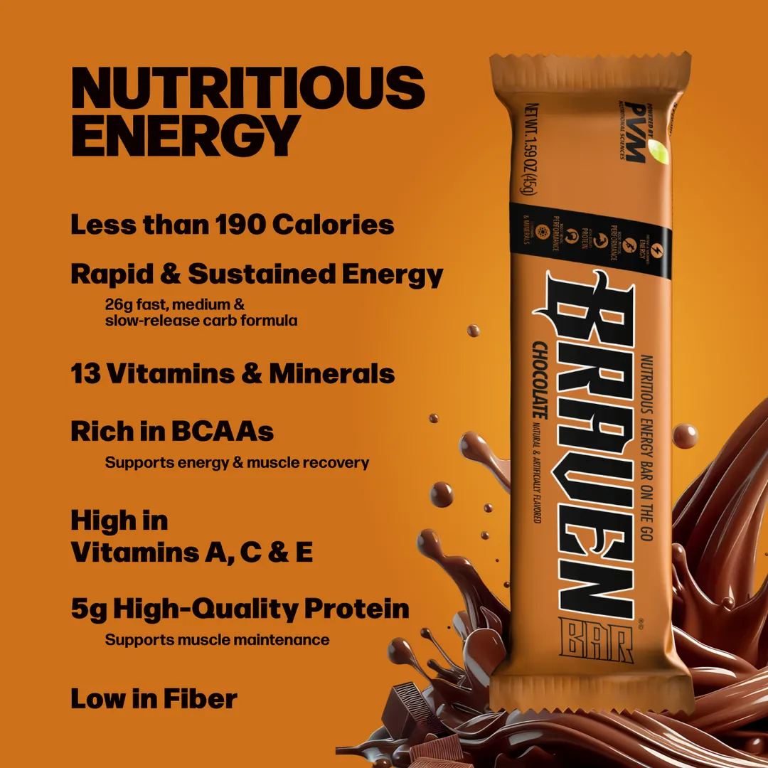 BRAVEN Energy Bar Chocolate 20-pack