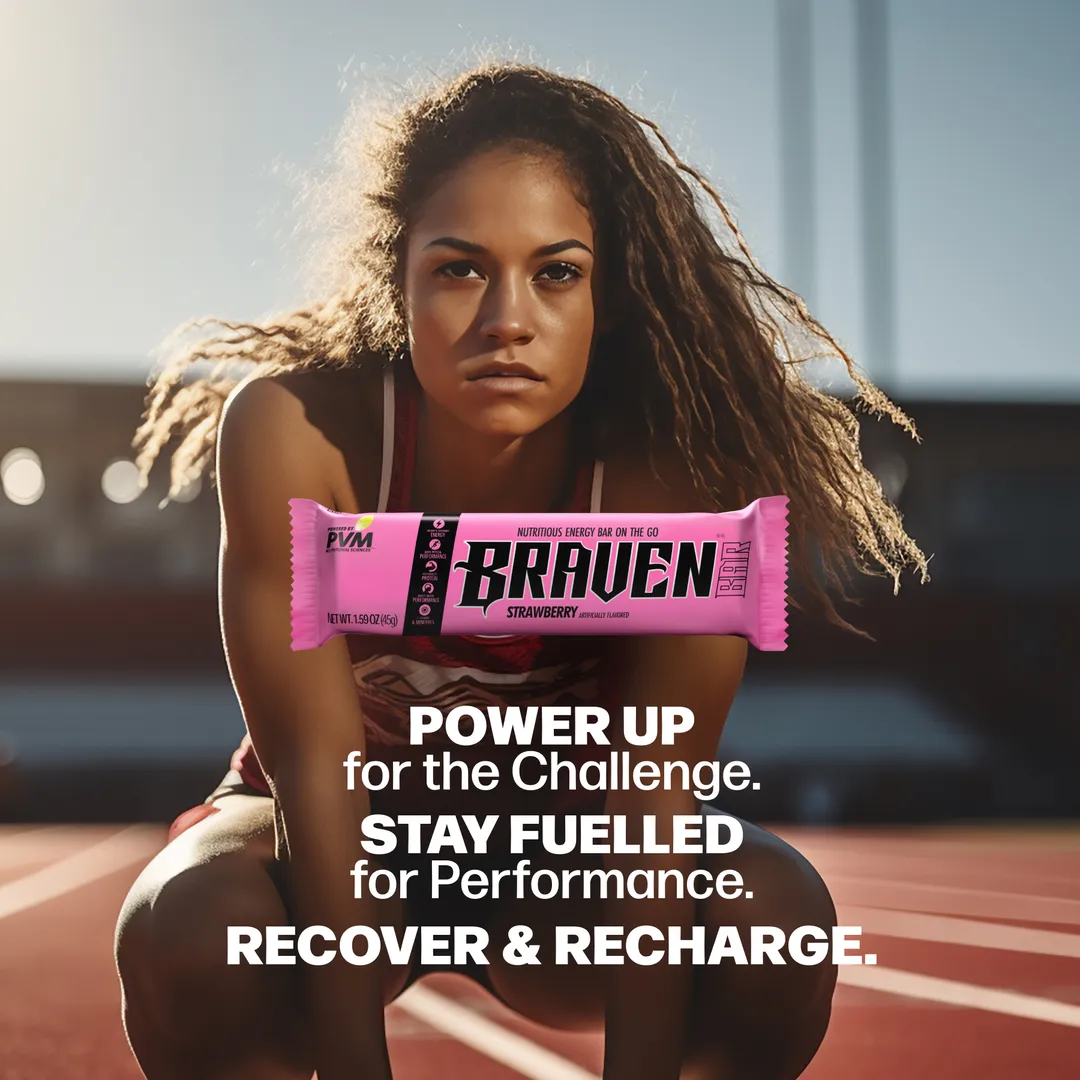 BRAVEN Energy Bar Strawberry 20-pack