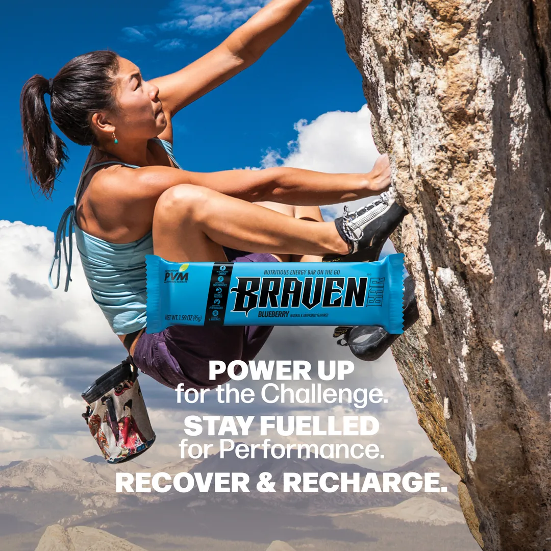 BRAVEN Energy Bar Blueberry 20-pack